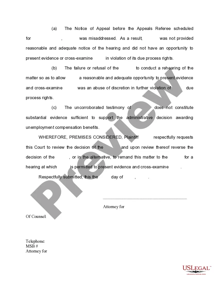 Preview Petition for Review of MESC Finding