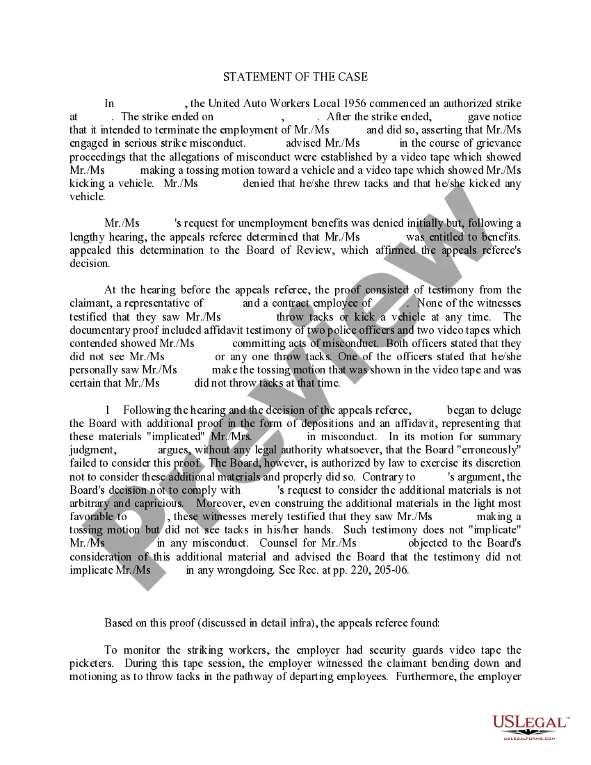 Preview Memorandum in Opposition to Appellant's Motion for Summary Judgment