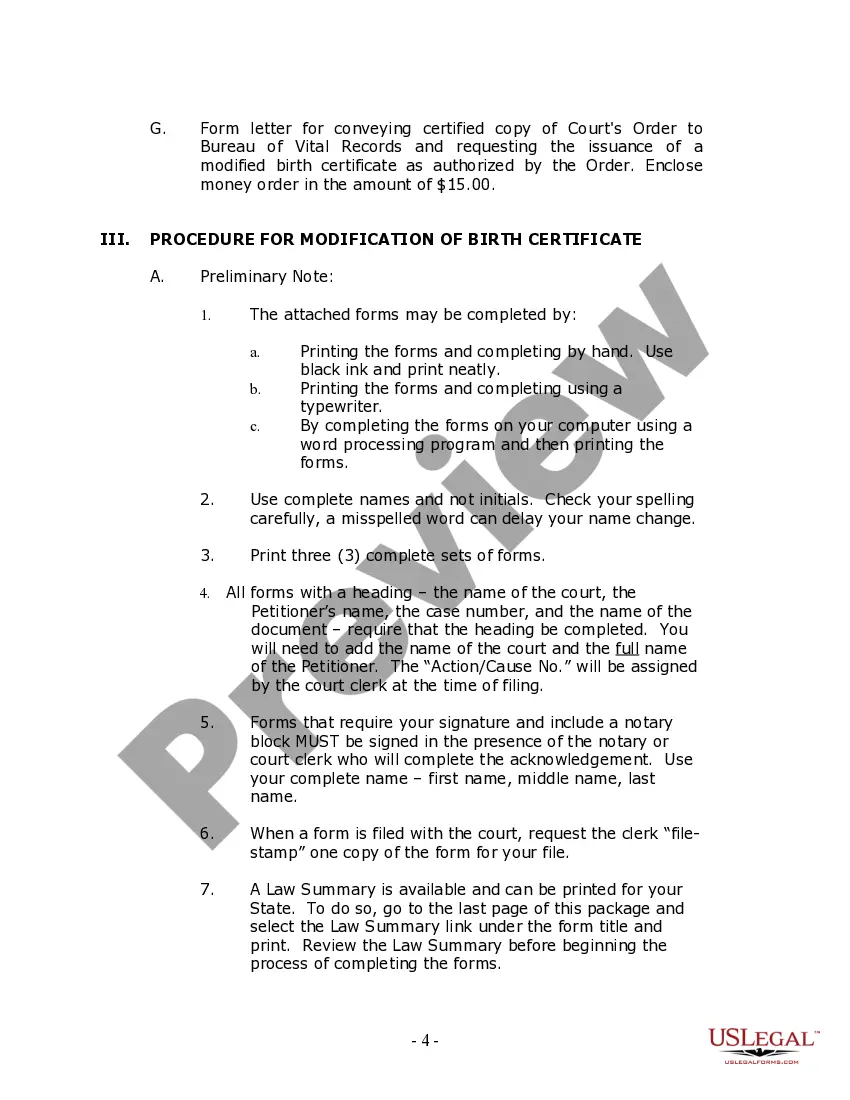 Get Birth Certificate Modification Package Preview Birth Certificate Modification Package
