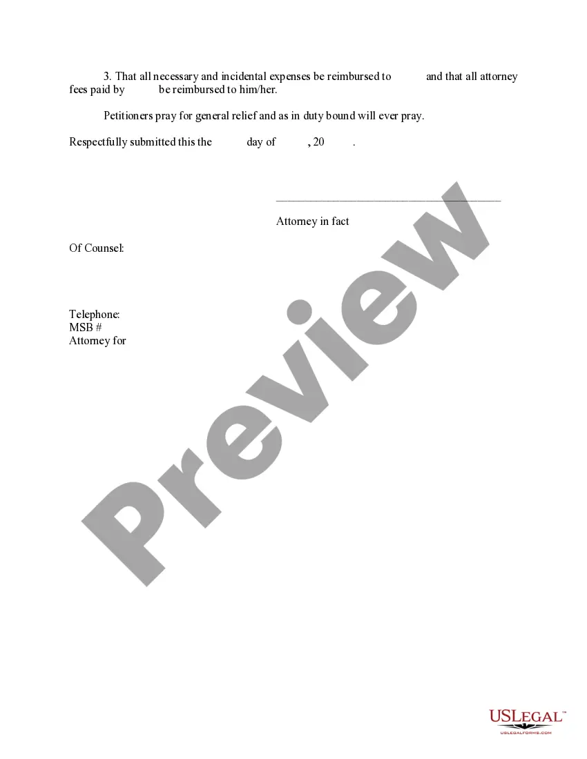 Preview Petition for Partition in Kind