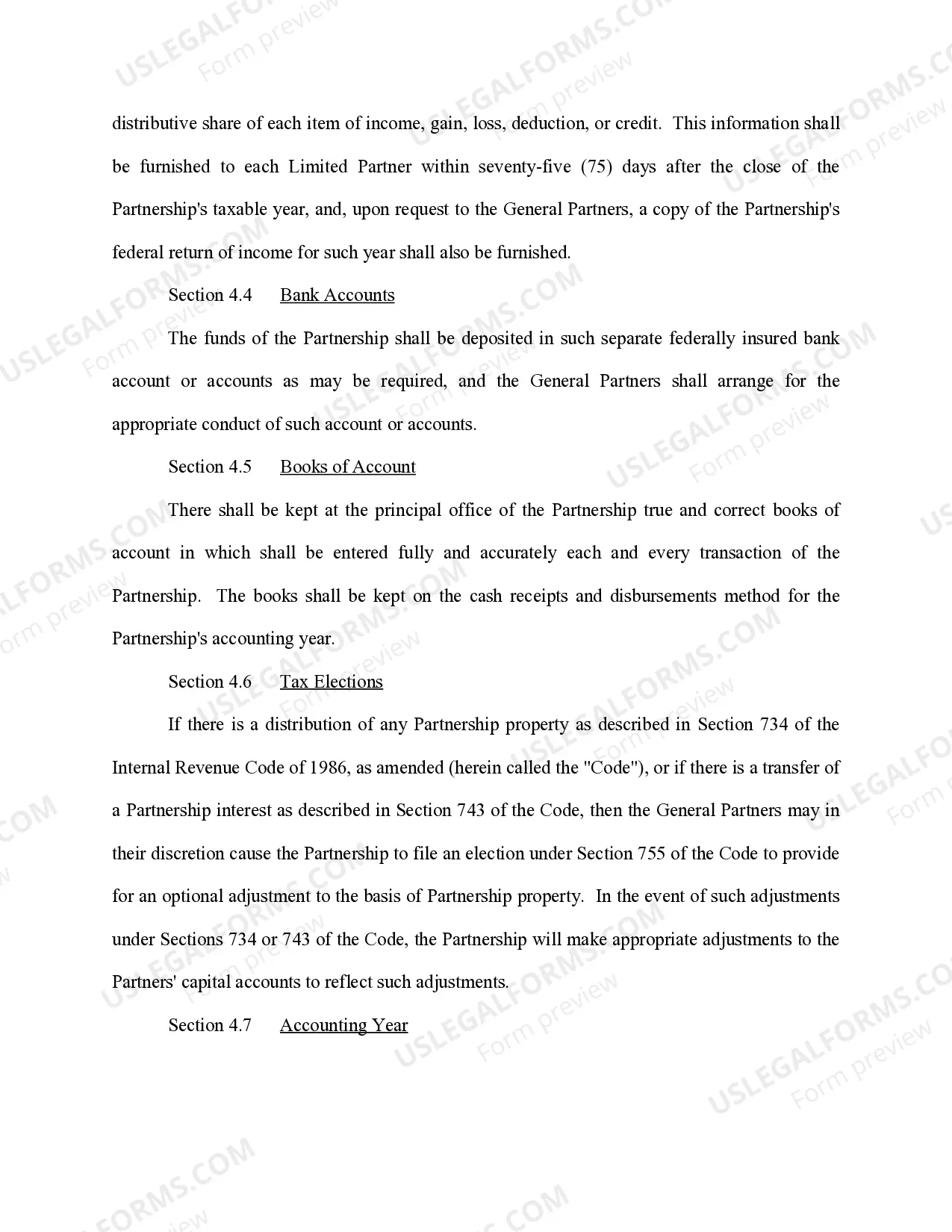 Preview Limited Partnership Agreement and Certificate