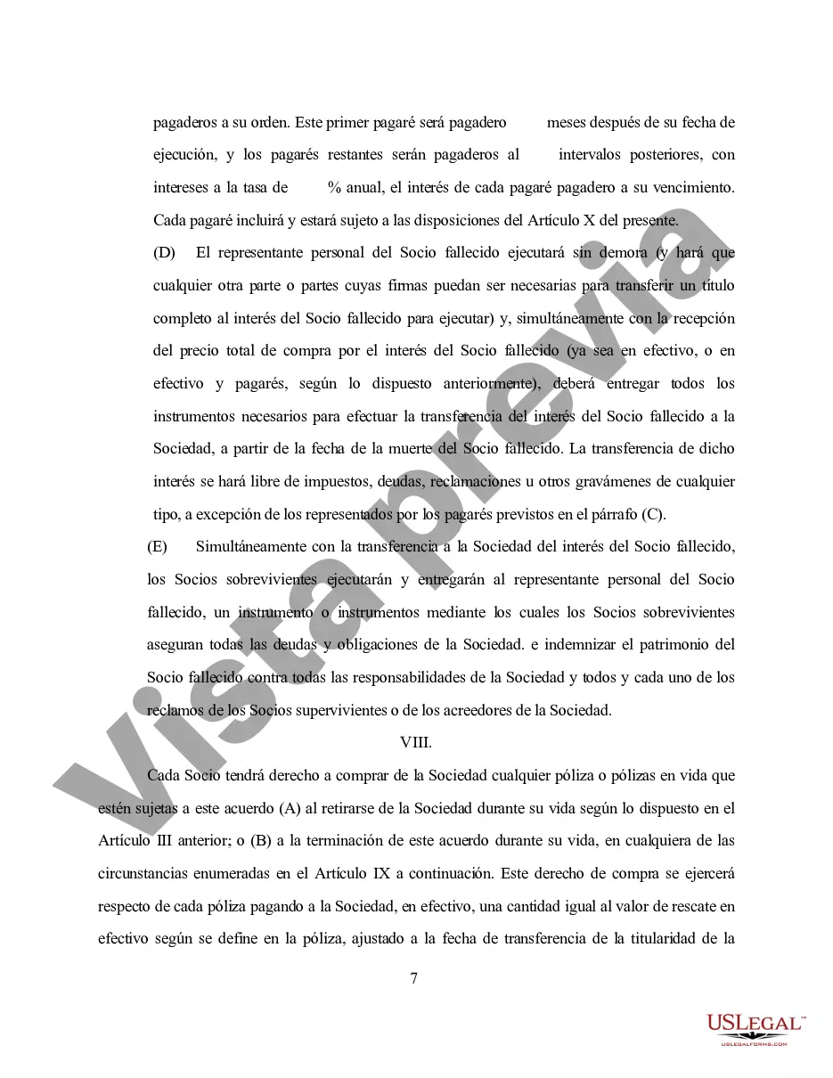 Preview Acuerdo de compra - venta Interés de sociedad