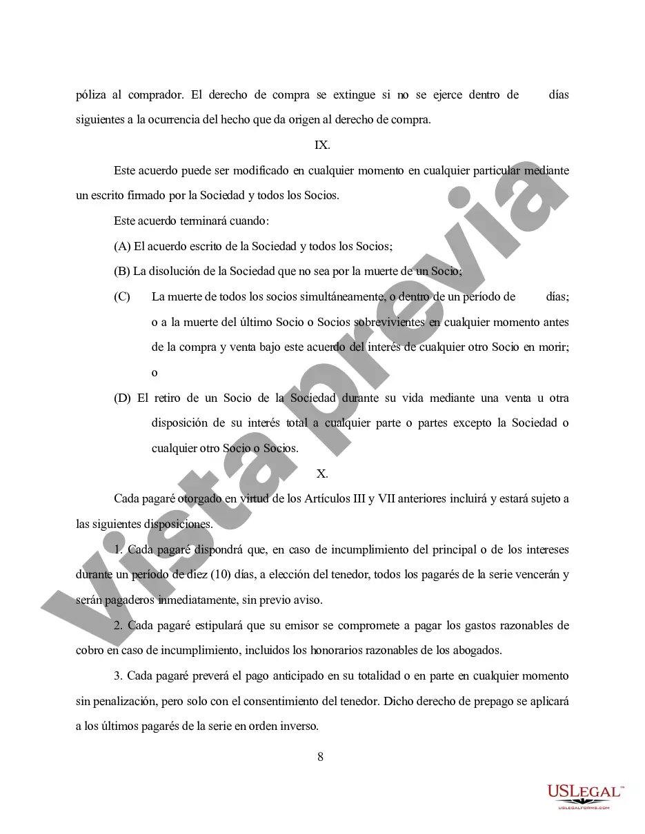 Preview Acuerdo de compra - venta Interés de sociedad