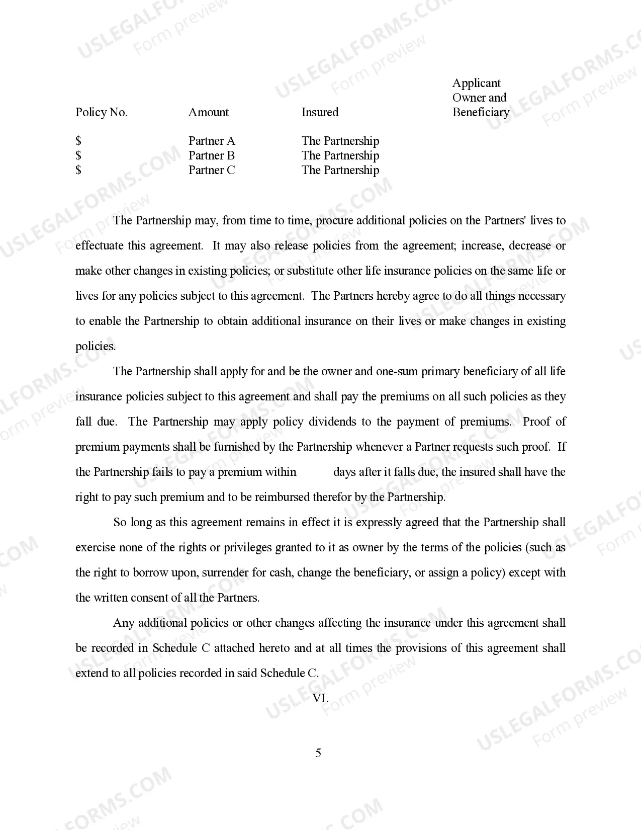 Preview Buy - Sell Agreement Partnership Interest