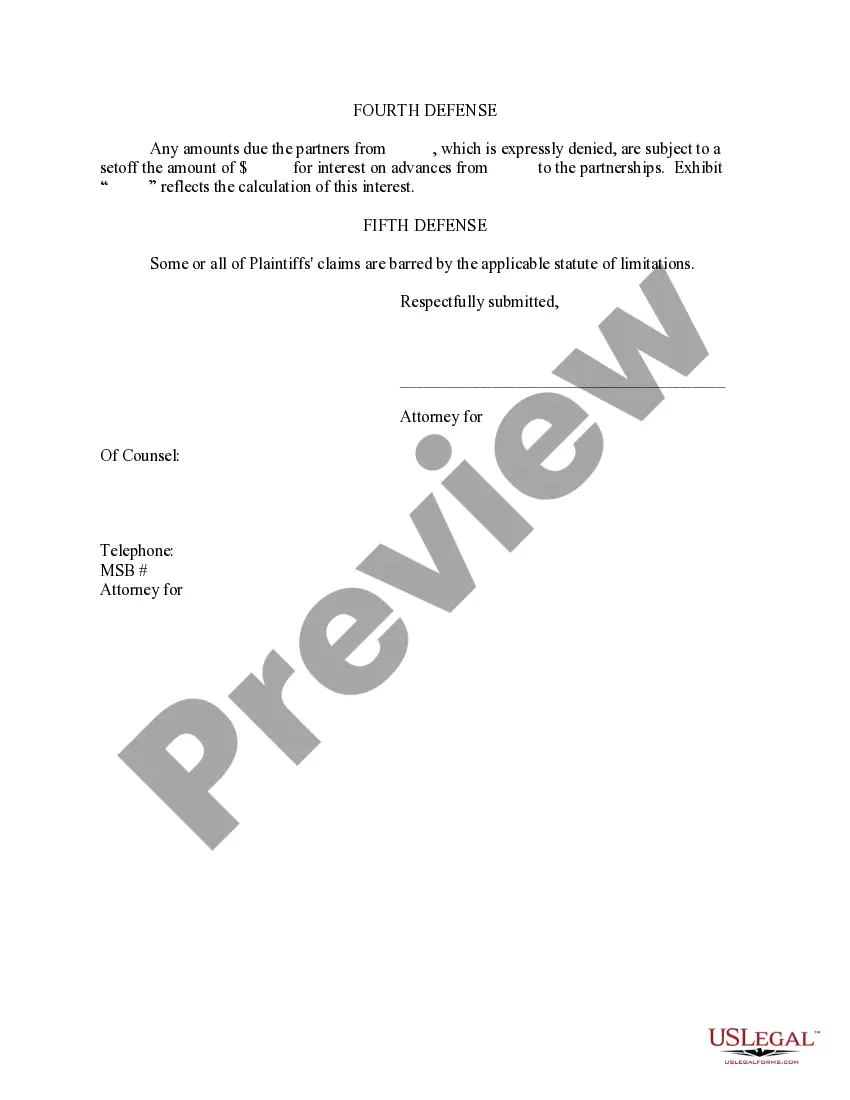 Get Amended Answer and Defenses Preview Amended Answer and Defenses