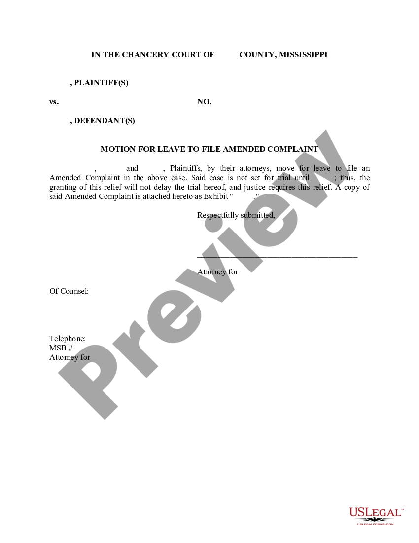 amended-complaint-form-us-legal-forms