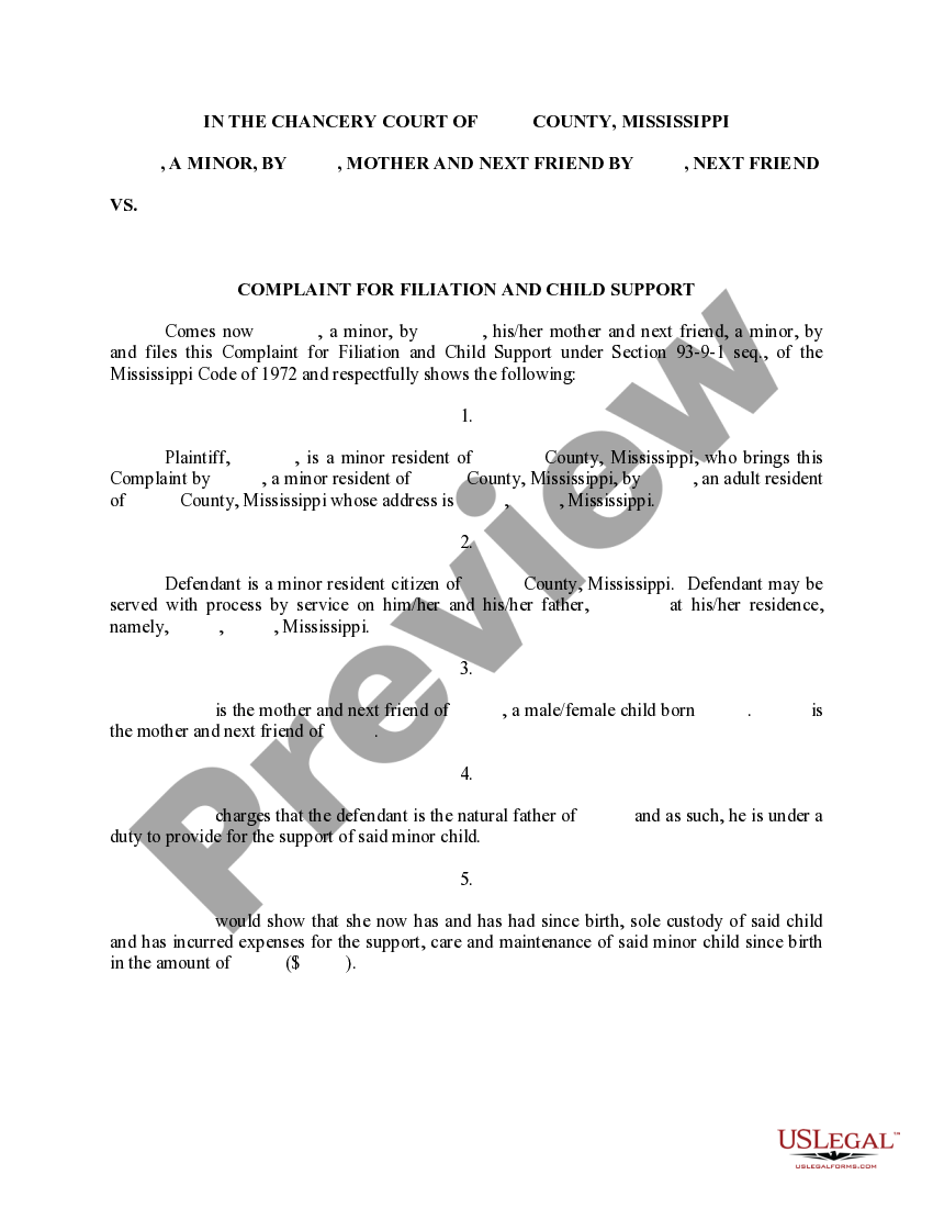 Mississippi Child Support Formula US Legal Forms