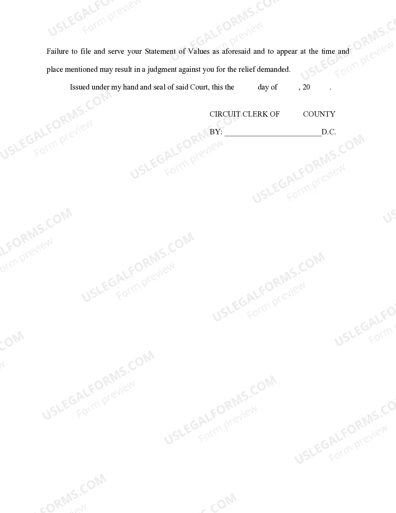 Preview Summons in Eminent Domain