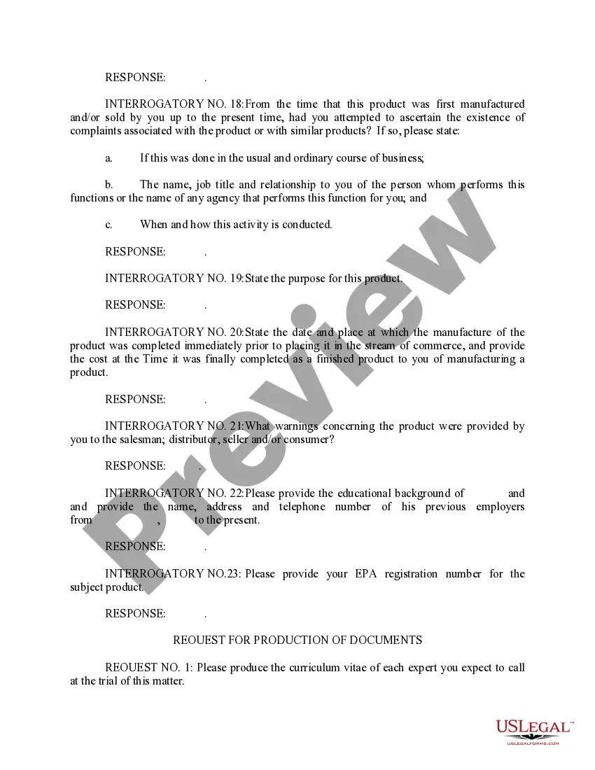 Preview Defendant's Response to Interrogatories
