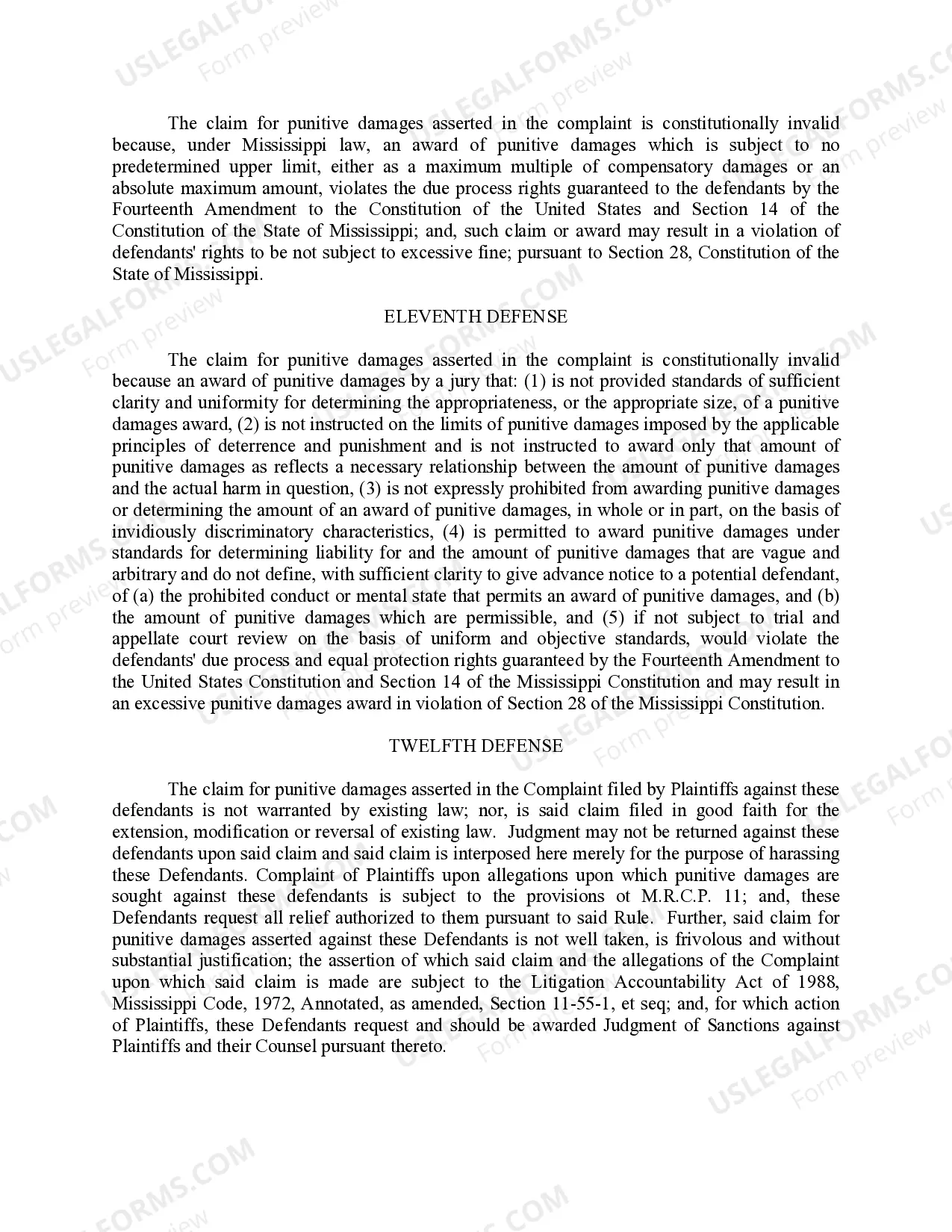 Preview Separate Answer and Defenses of School District