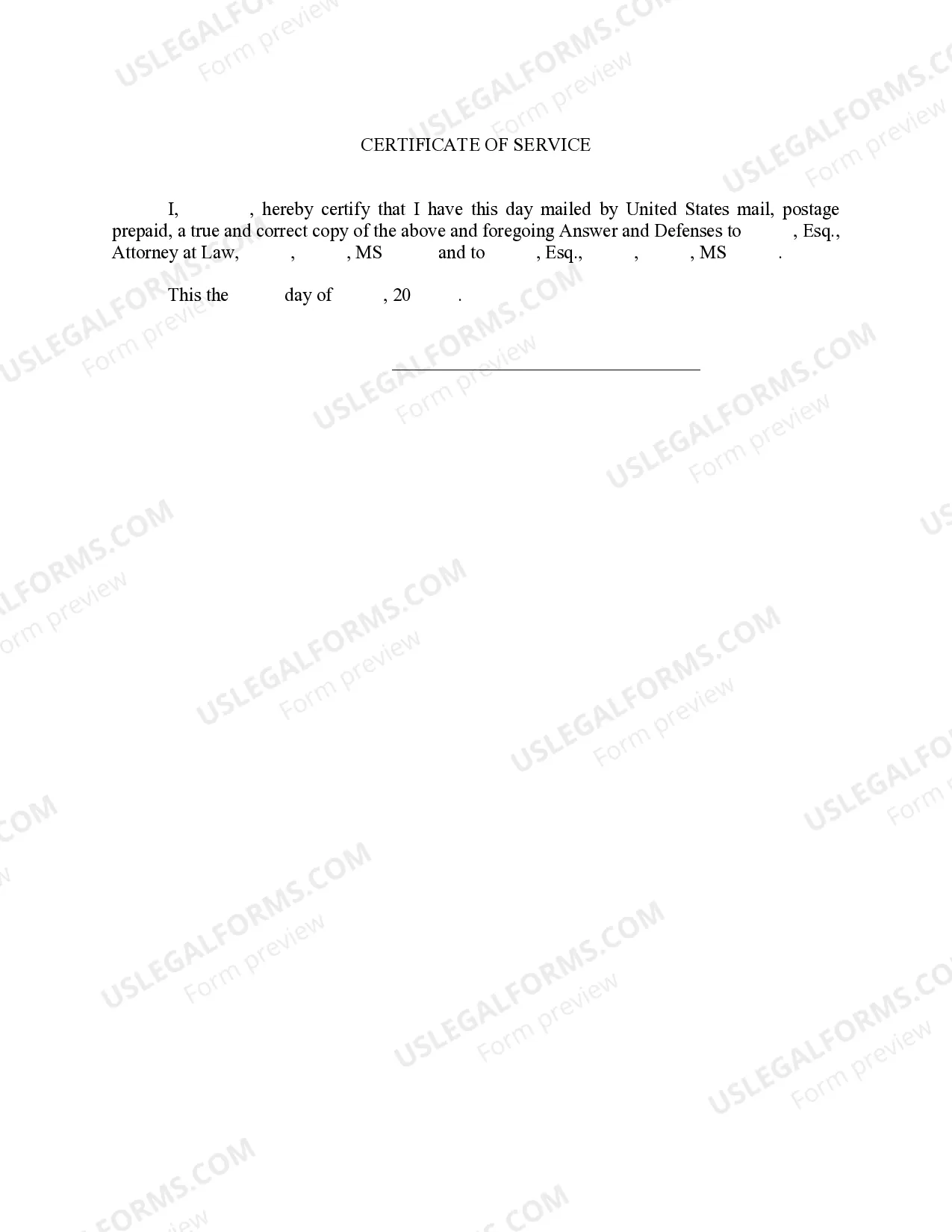 Preview Separate Answer and Defenses