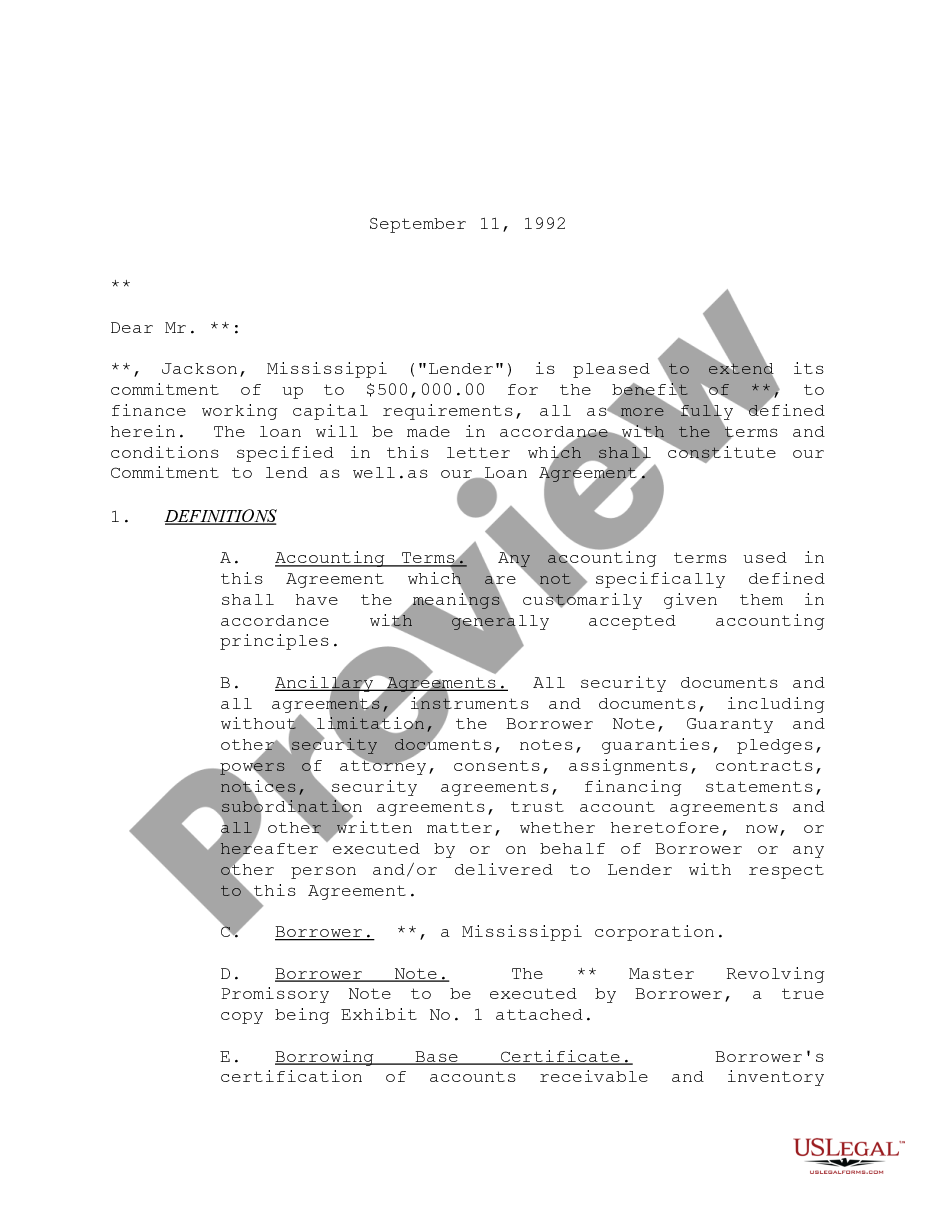 page 5 Master Revolving Promissory Note preview