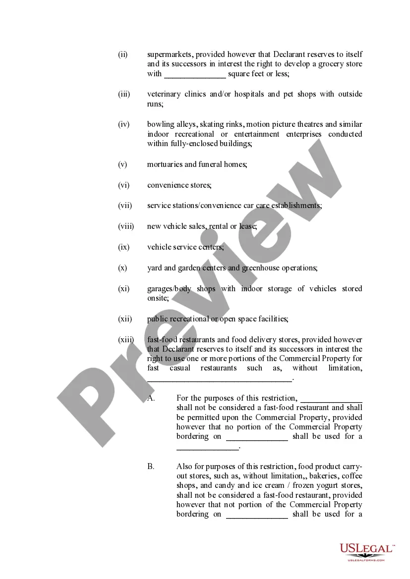 Preview Declaration of Restrictions