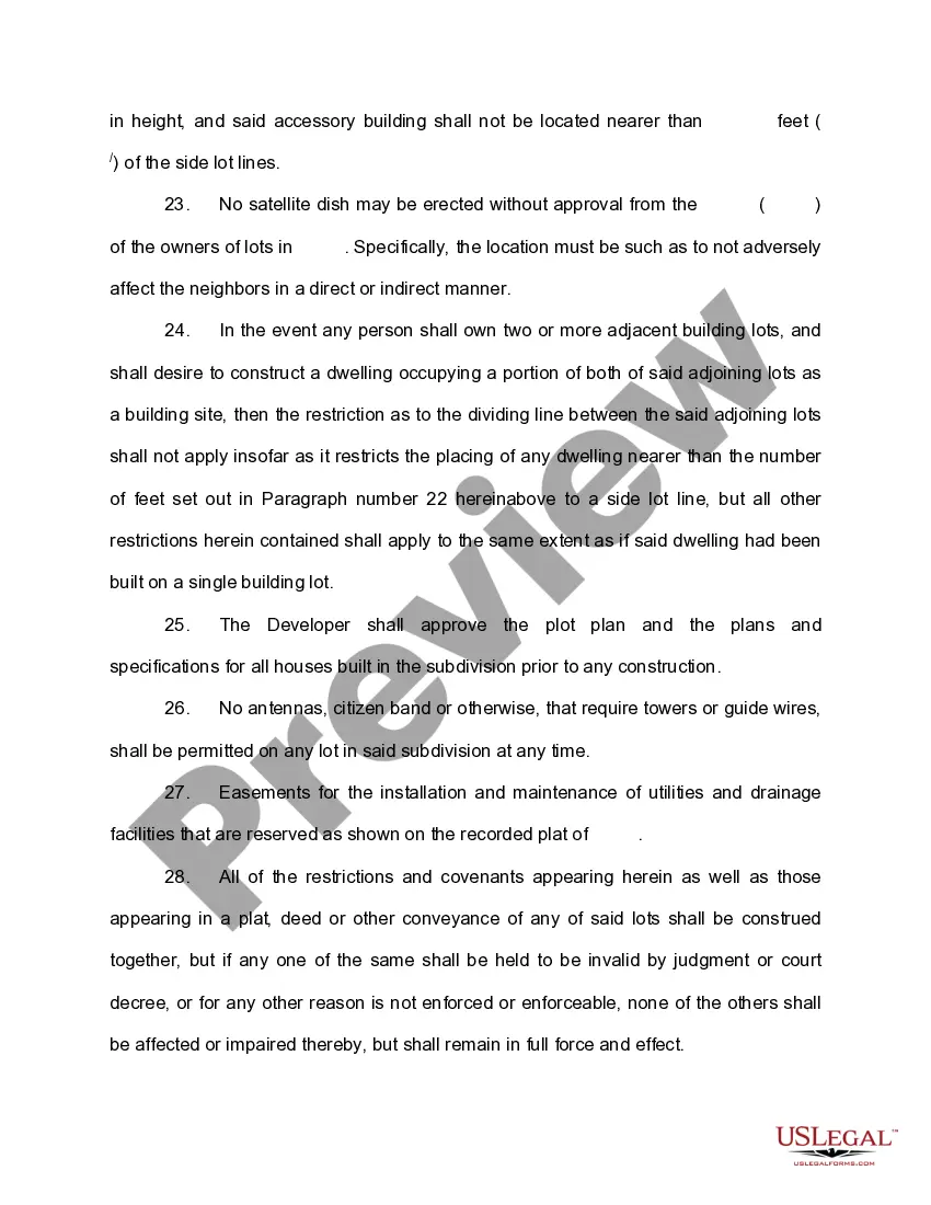 Preview Protective Covenants