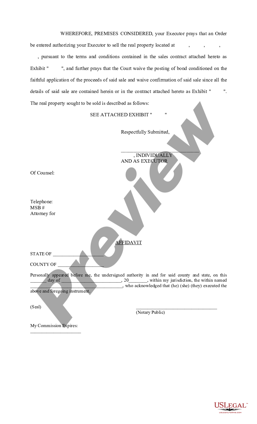 Estate Executor Real Form Us Legal Forms 1463