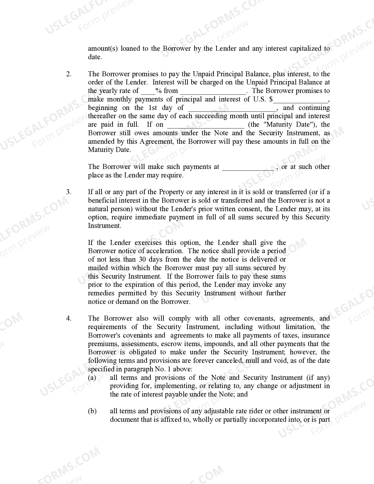 Loan Modification And Credit Score US Legal Forms