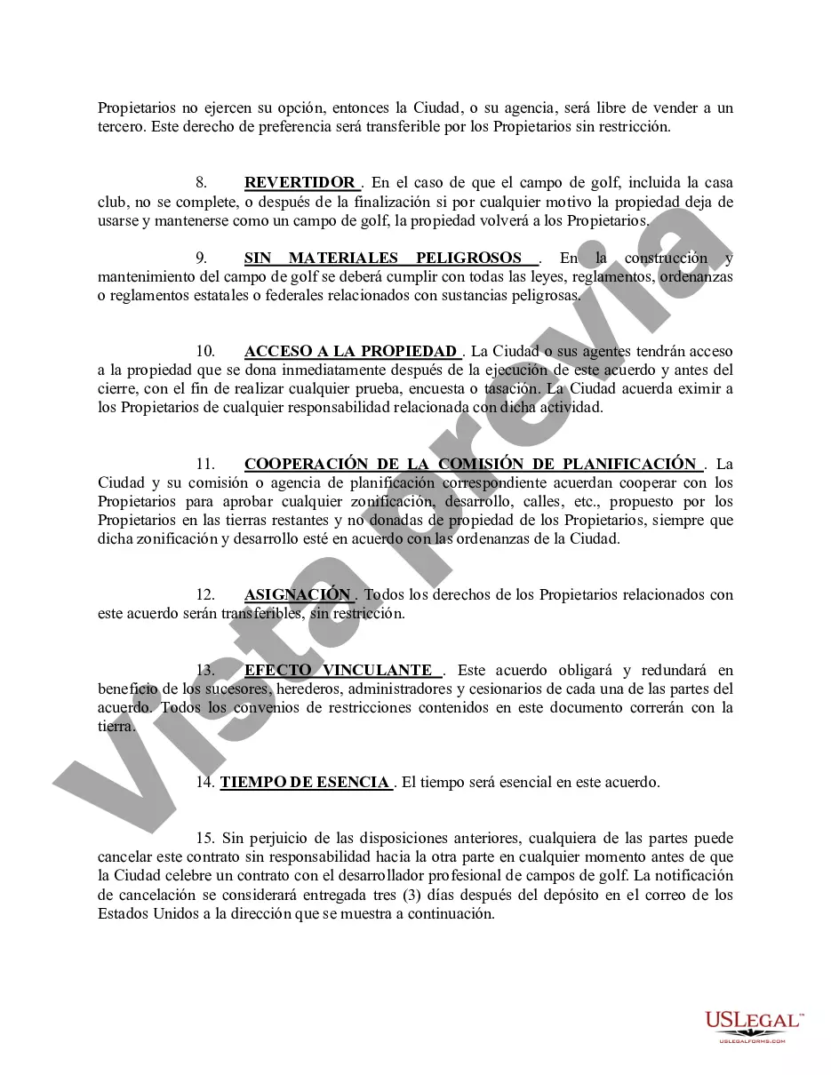 Preview Convenio de Donación de Terreno a Ciudad