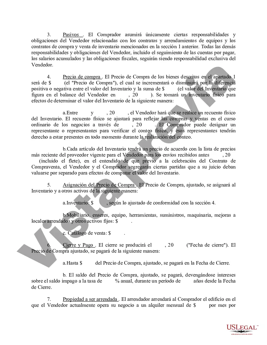 Preview Carta sobre venta de activos