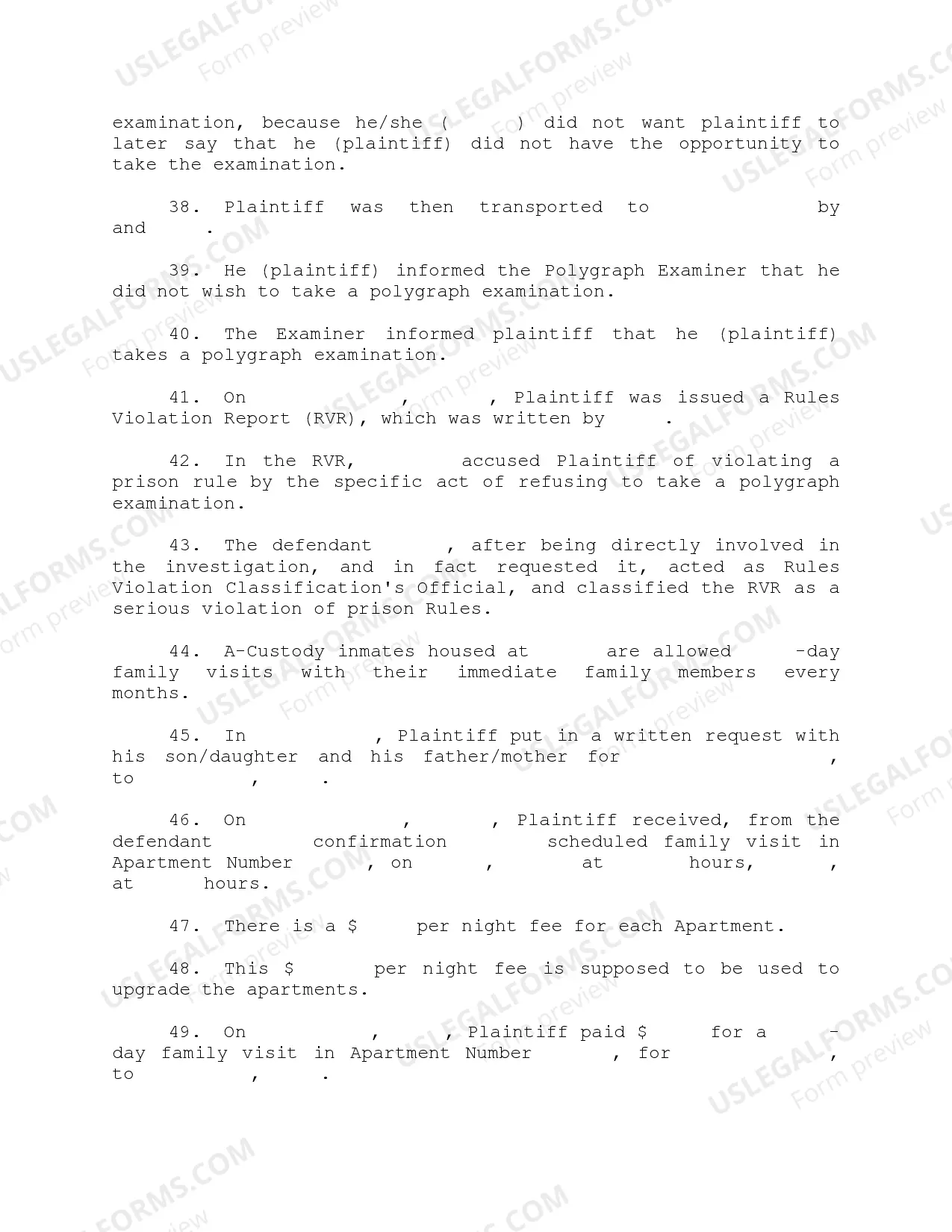 Preview A01 Claims By Prisoner of Sexual Harassment and Other Grounds