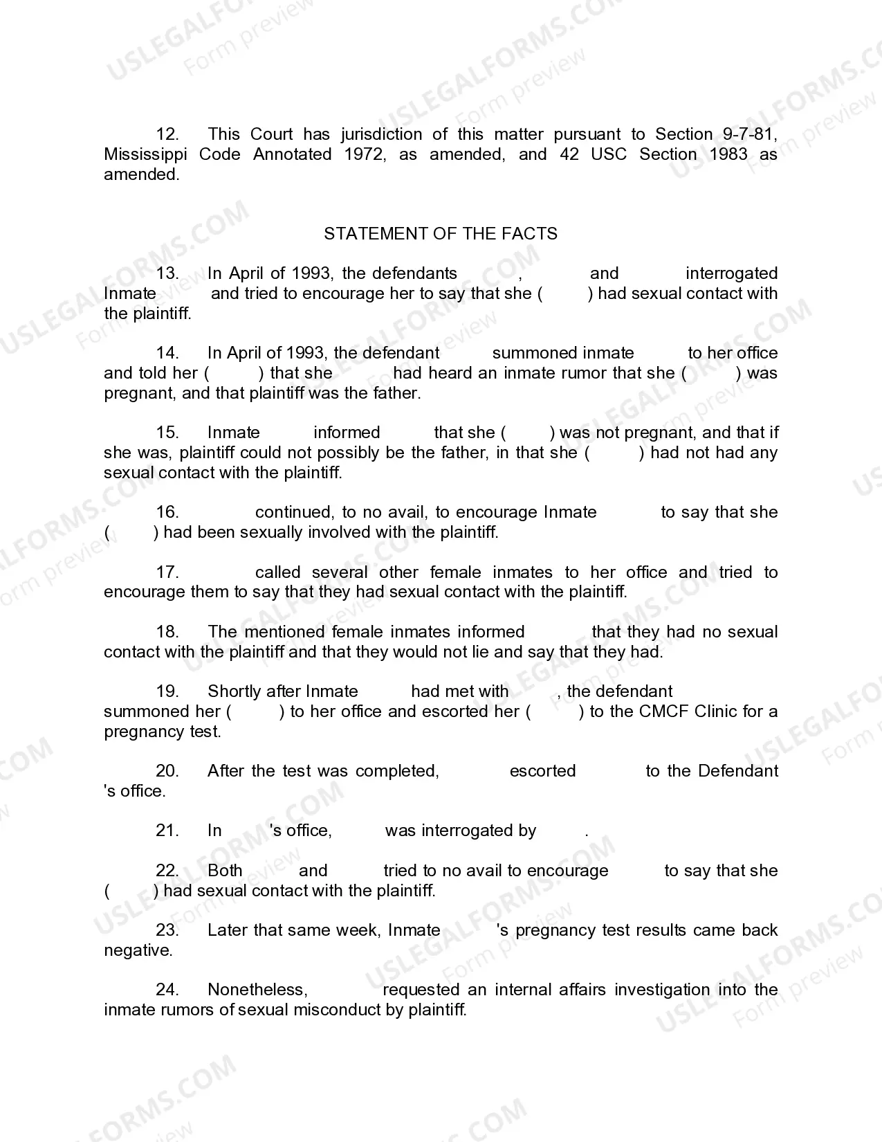 Preview A02 Amended Civil Rights Complaint