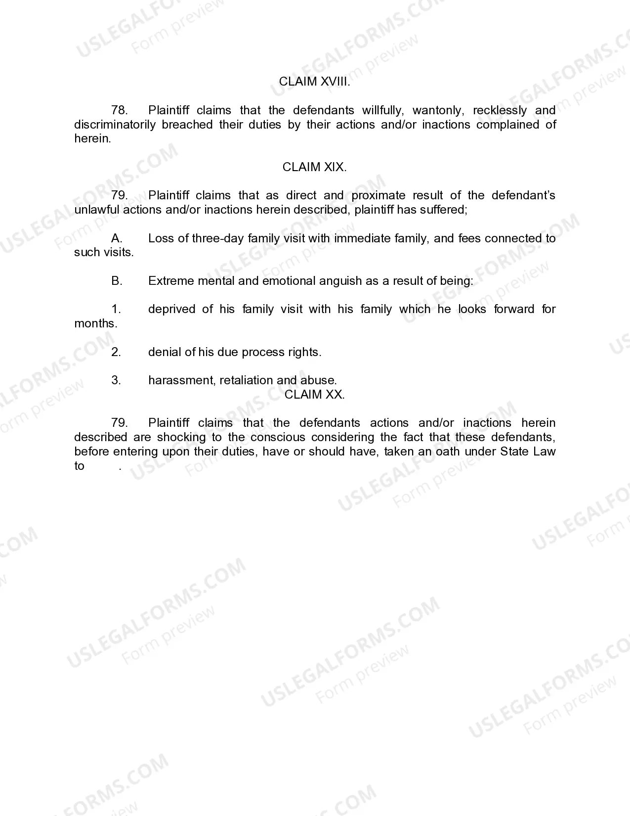 Preview A02 Amended Civil Rights Complaint
