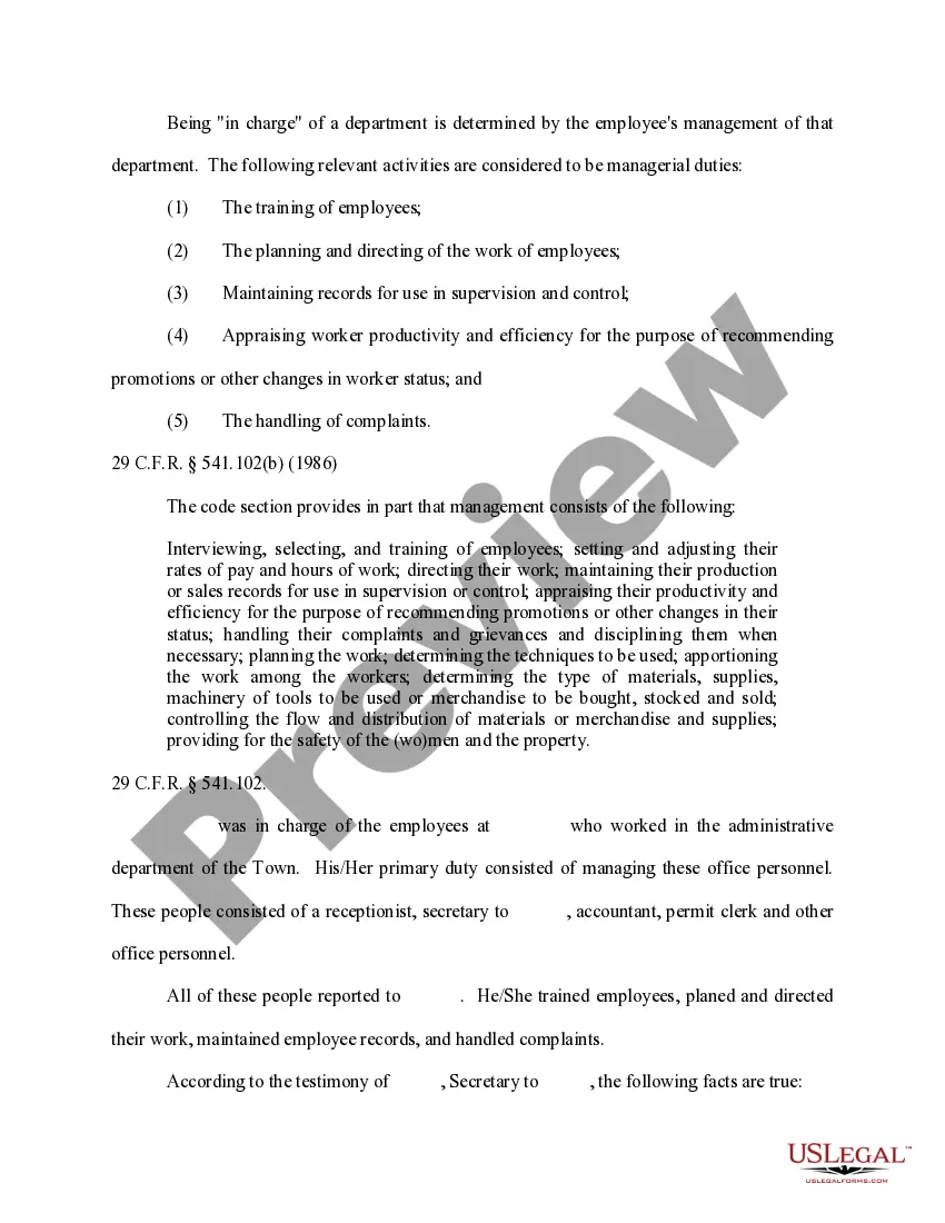 Preview Memorandum in Support of Motion for Summary Judgment