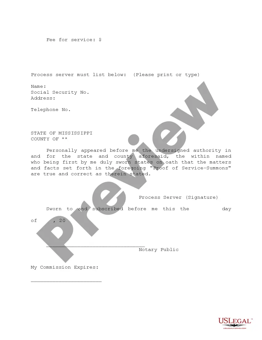 Preview Proof of Service