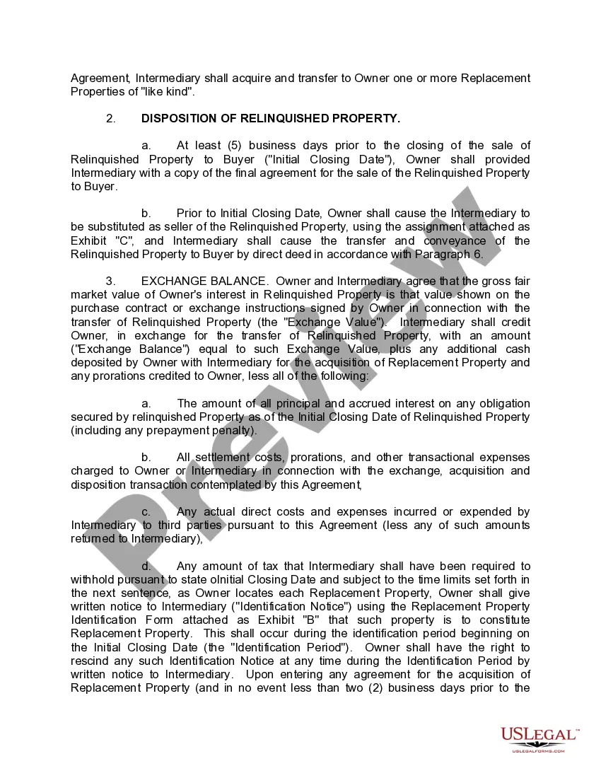 Preview Sample Real Property Exchange Agreement