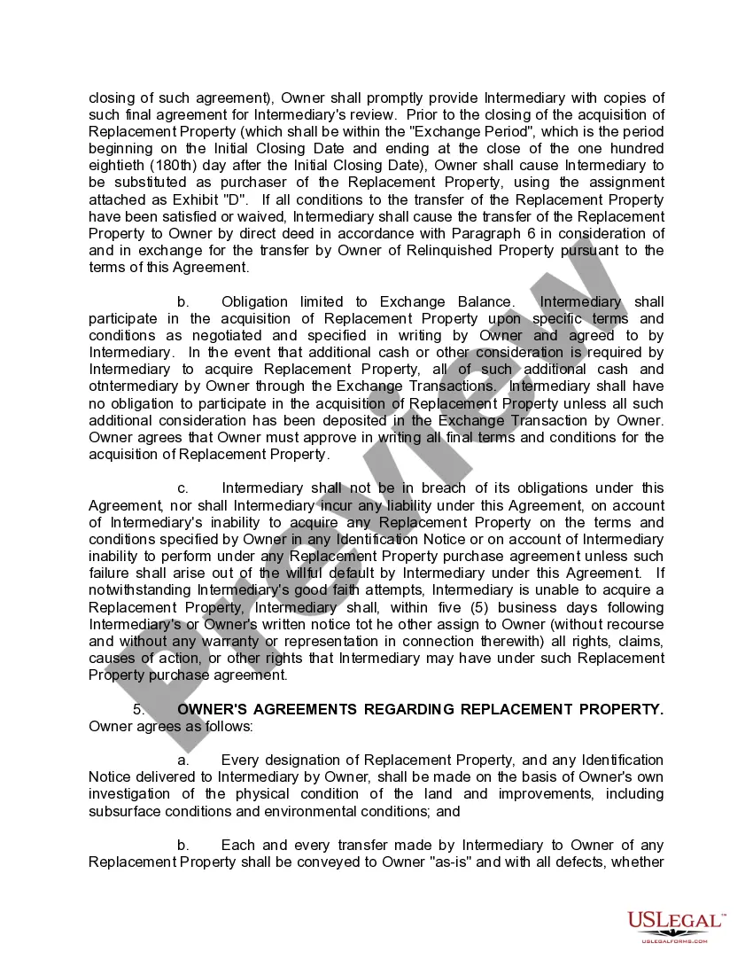 Preview Sample Real Property Exchange Agreement
