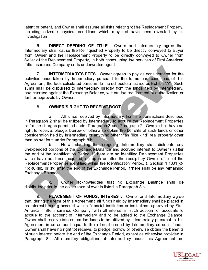 Preview Sample Real Property Exchange Agreement
