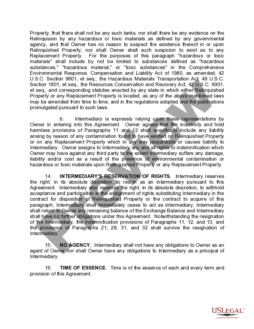 Preview Sample Real Property Exchange Agreement