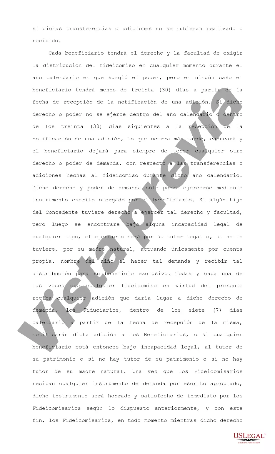 Preview Contrato de Fideicomiso Irrevocable