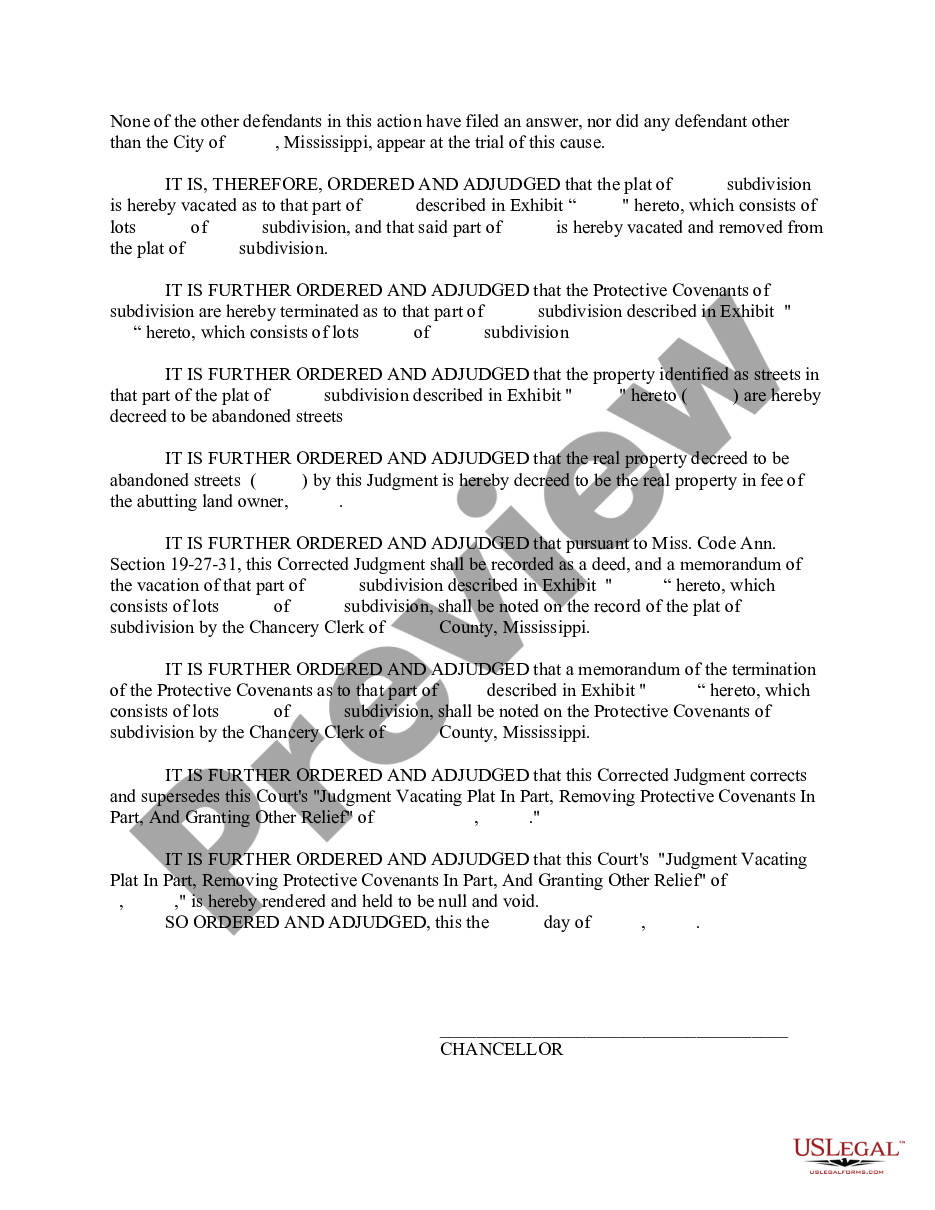 page 3 Order Correcting Final Judgment preview