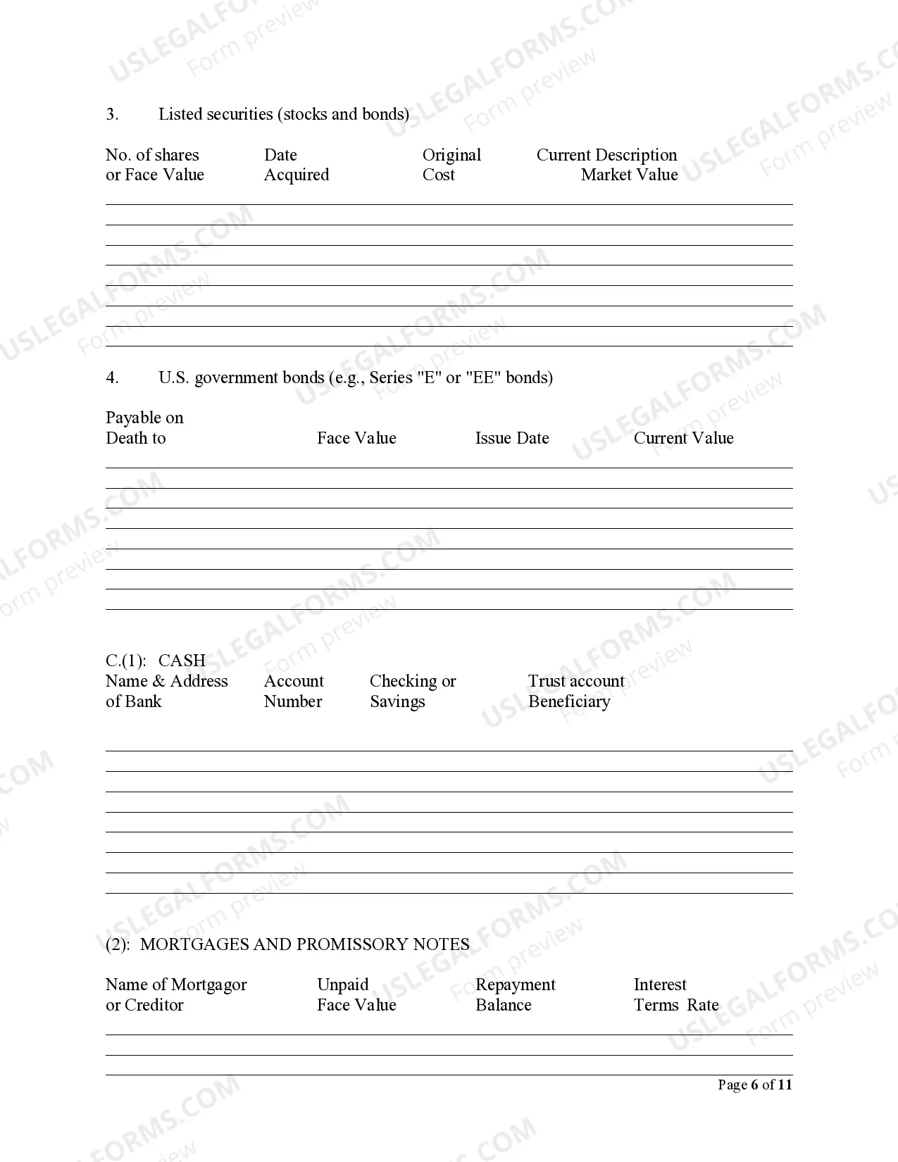 Preview Estate Planning Questionnaire