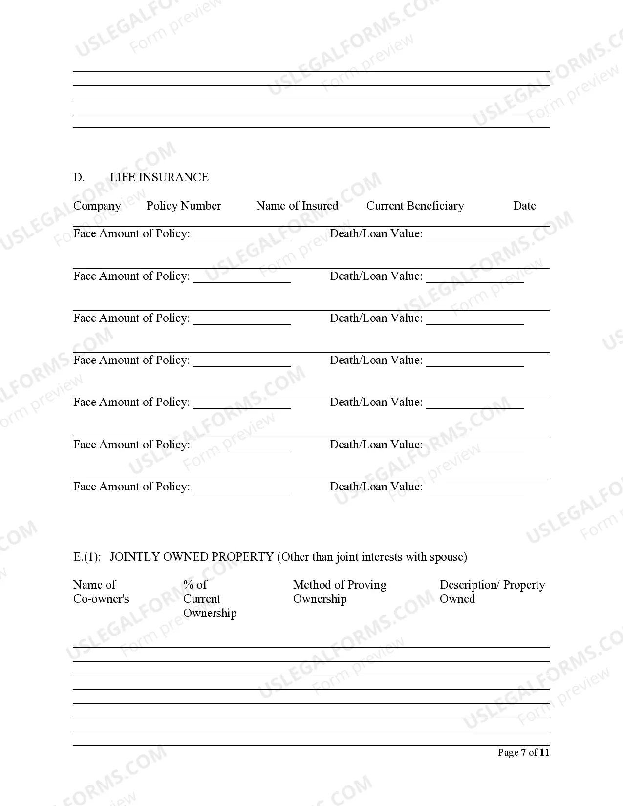 Preview Estate Planning Questionnaire