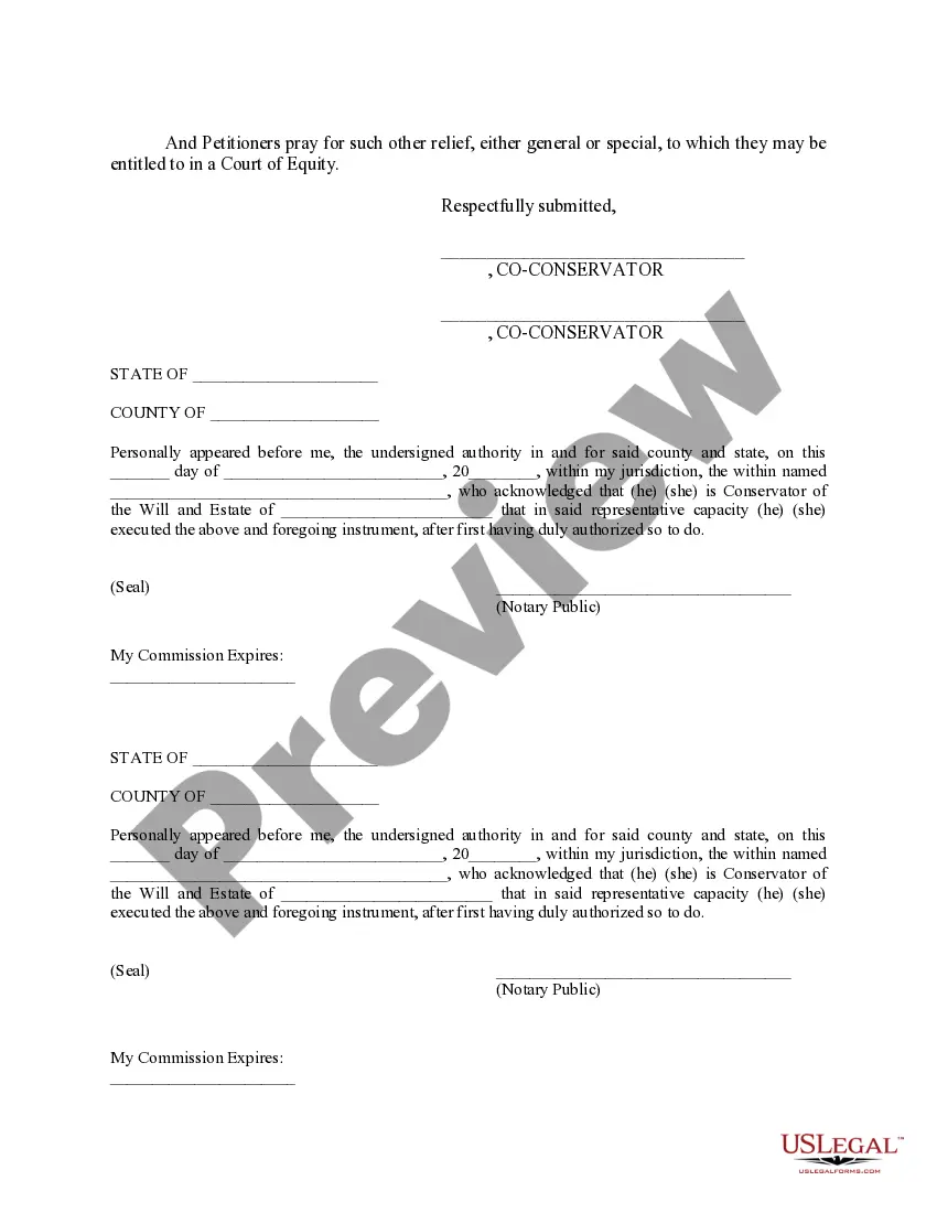 Preview Petition for Approval of First Annual Accounting