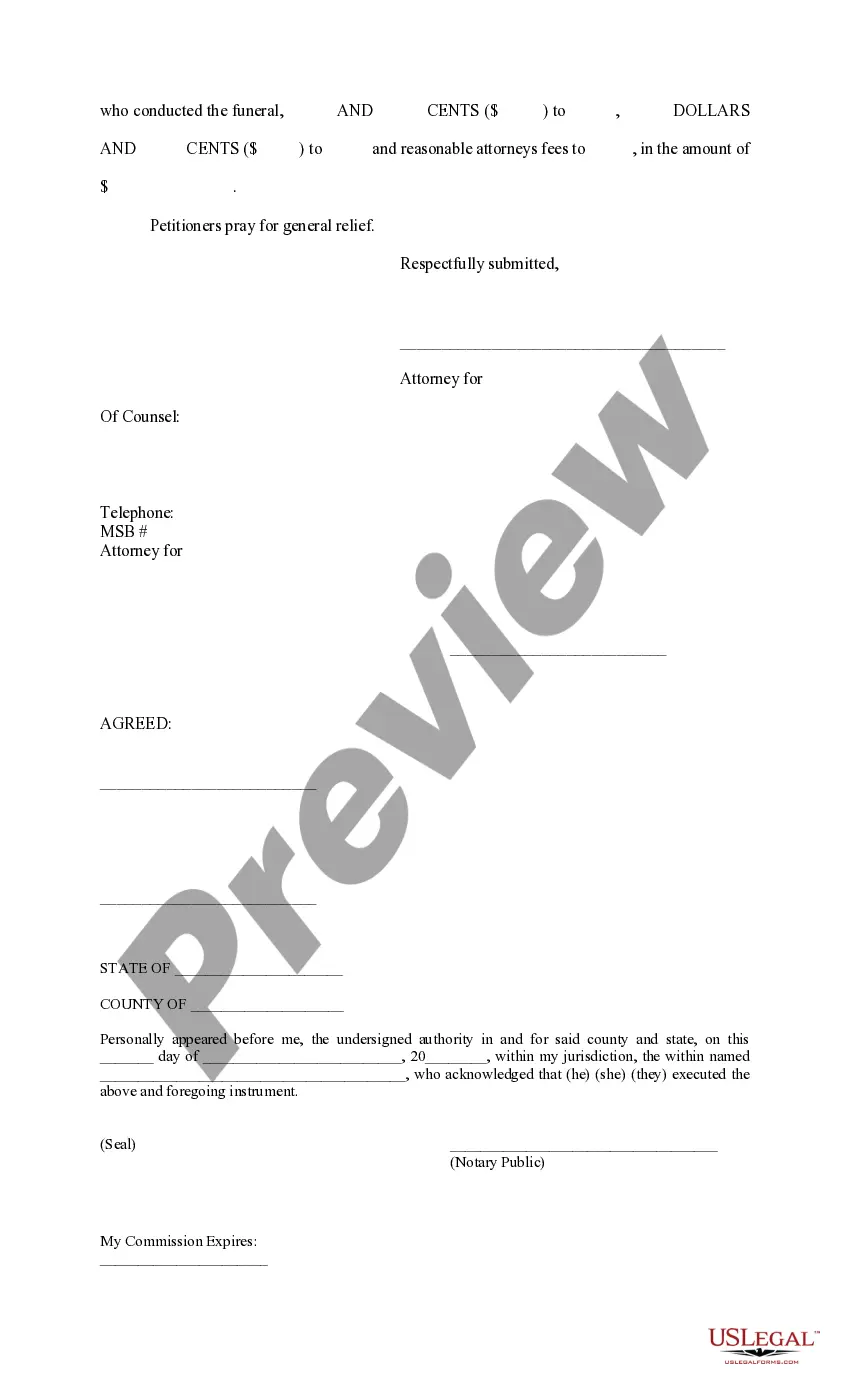 Preview Petition for Partial Distribution