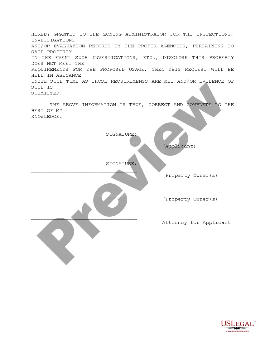 Preview Zoning Application