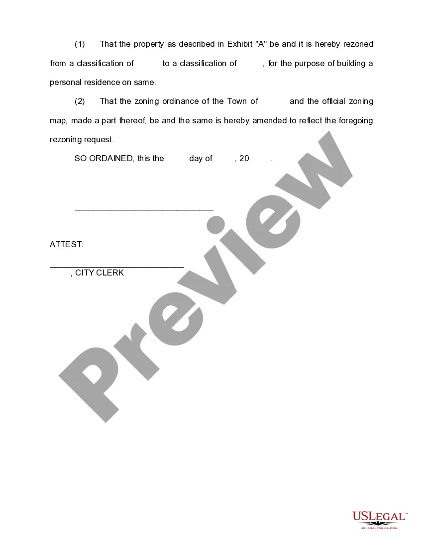 Preview Ordinance Rezoning Certain Property