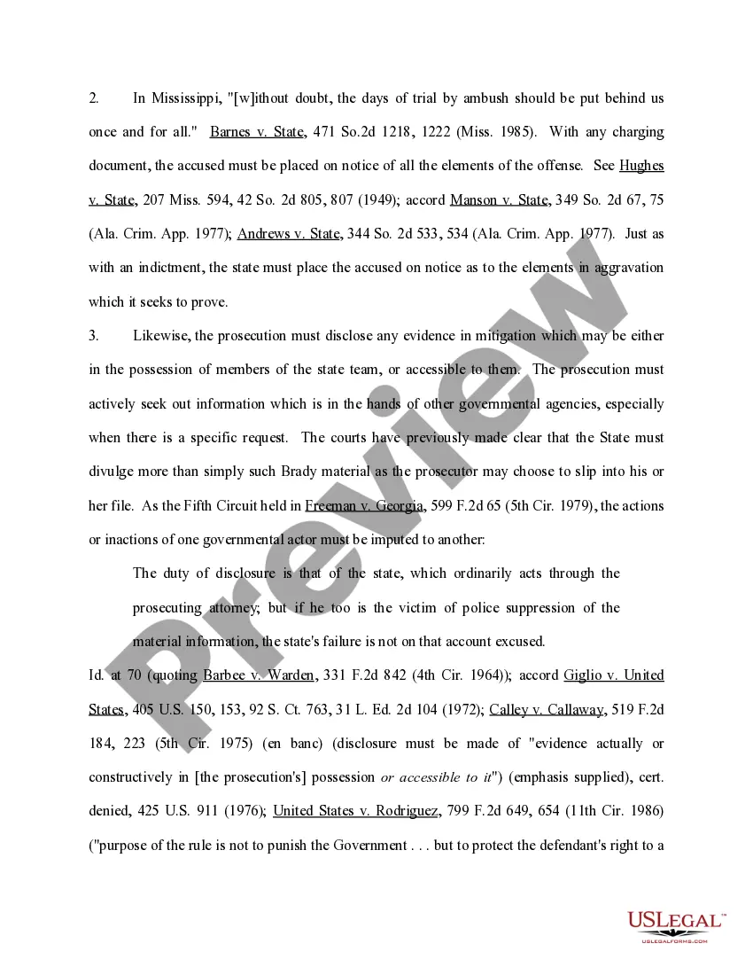 Preview Demand for Notice of Aggravating and for Disclosure of Evidence Supporting Mitigating Circumstances