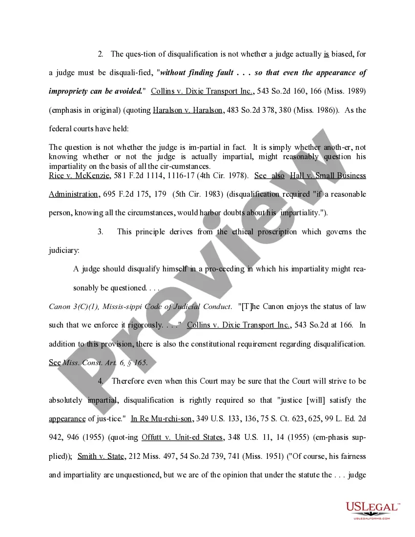 Preview Motion for Disclosure of Any Possible Basis of Judicial Recusal