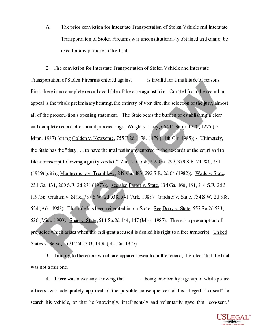 Preview Motion to Bar Introduction of Any Evidence Relating to Prior Convictions or Bad Acts