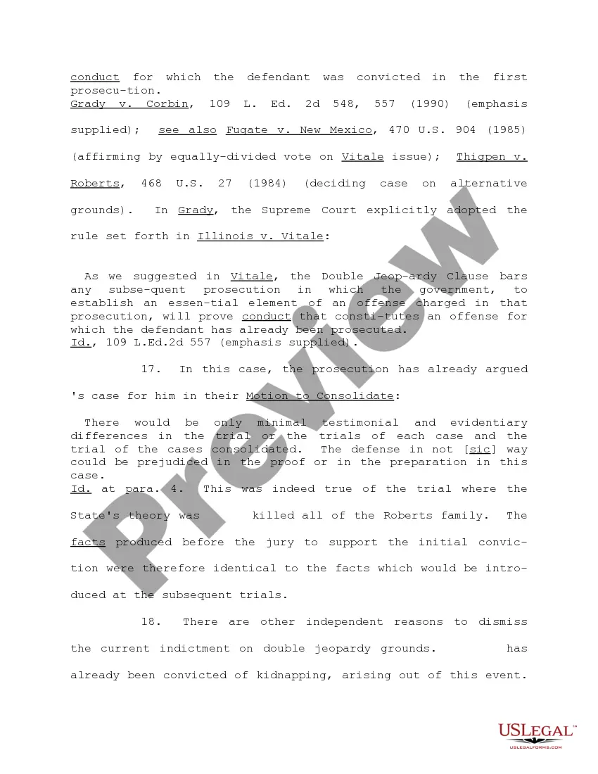 Preview Rule 5a Petition for Permission to Appeal Order Denying Motion to Bar Reprosecution Under Double Jeopardy Clause