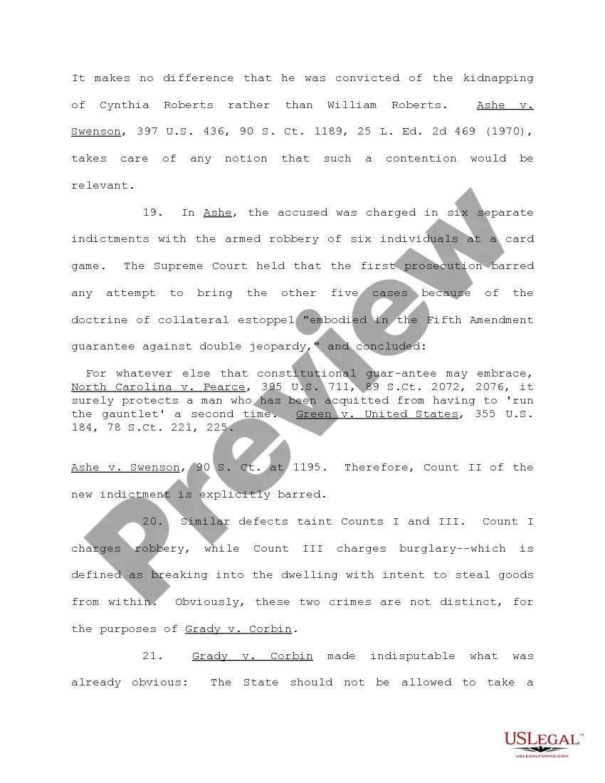 Preview Rule 5a Petition for Permission to Appeal Order Denying Motion to Bar Reprosecution Under Double Jeopardy Clause