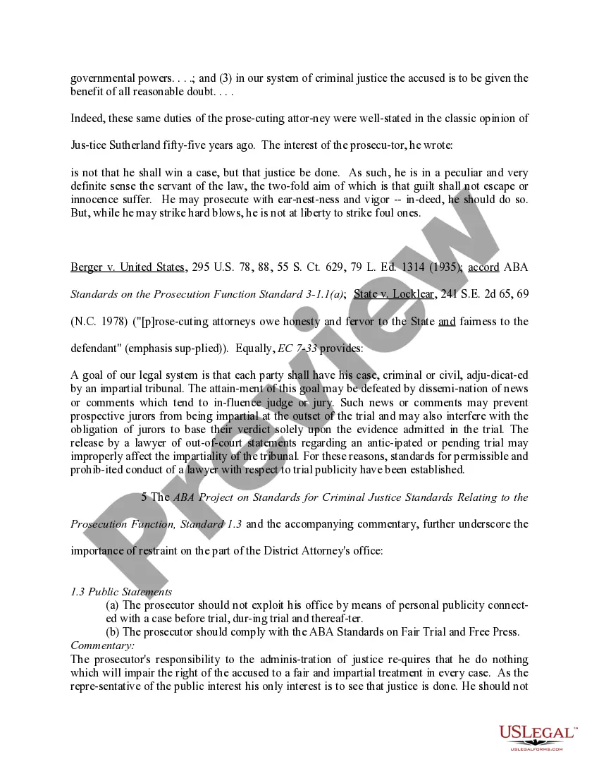 Get Motion to Remedy Prosecutorial Abuse Preview Motion to Remedy Prosecutorial Abuse