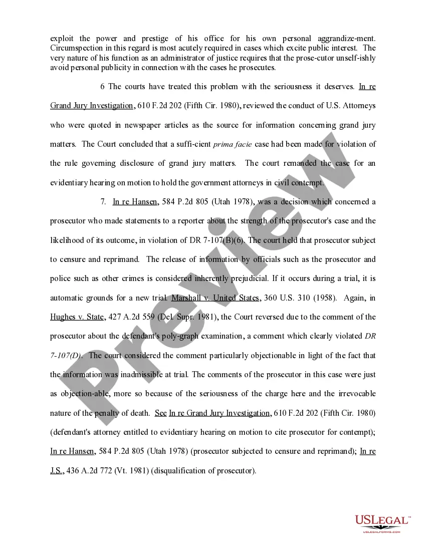 Get Motion to Remedy Prosecutorial Abuse Preview Motion to Remedy Prosecutorial Abuse