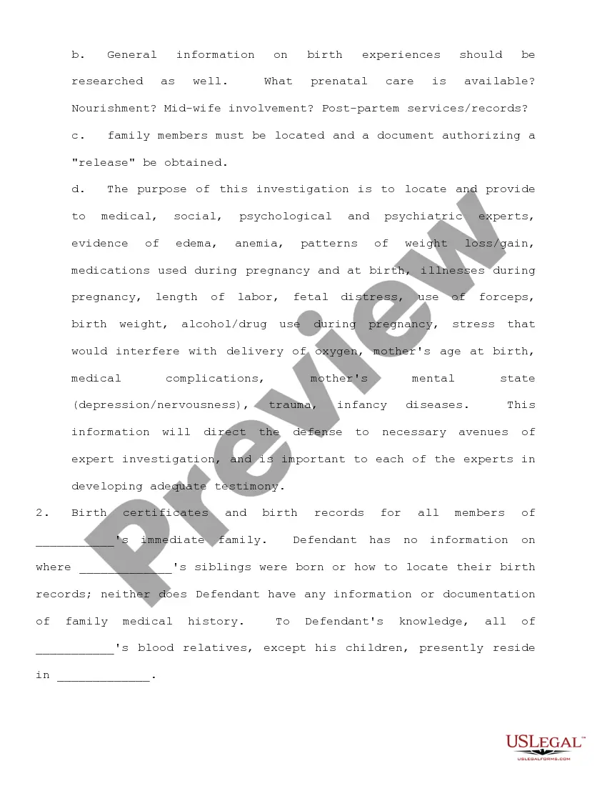 Preview Motion for Allowance to Hire Investigator and Translator