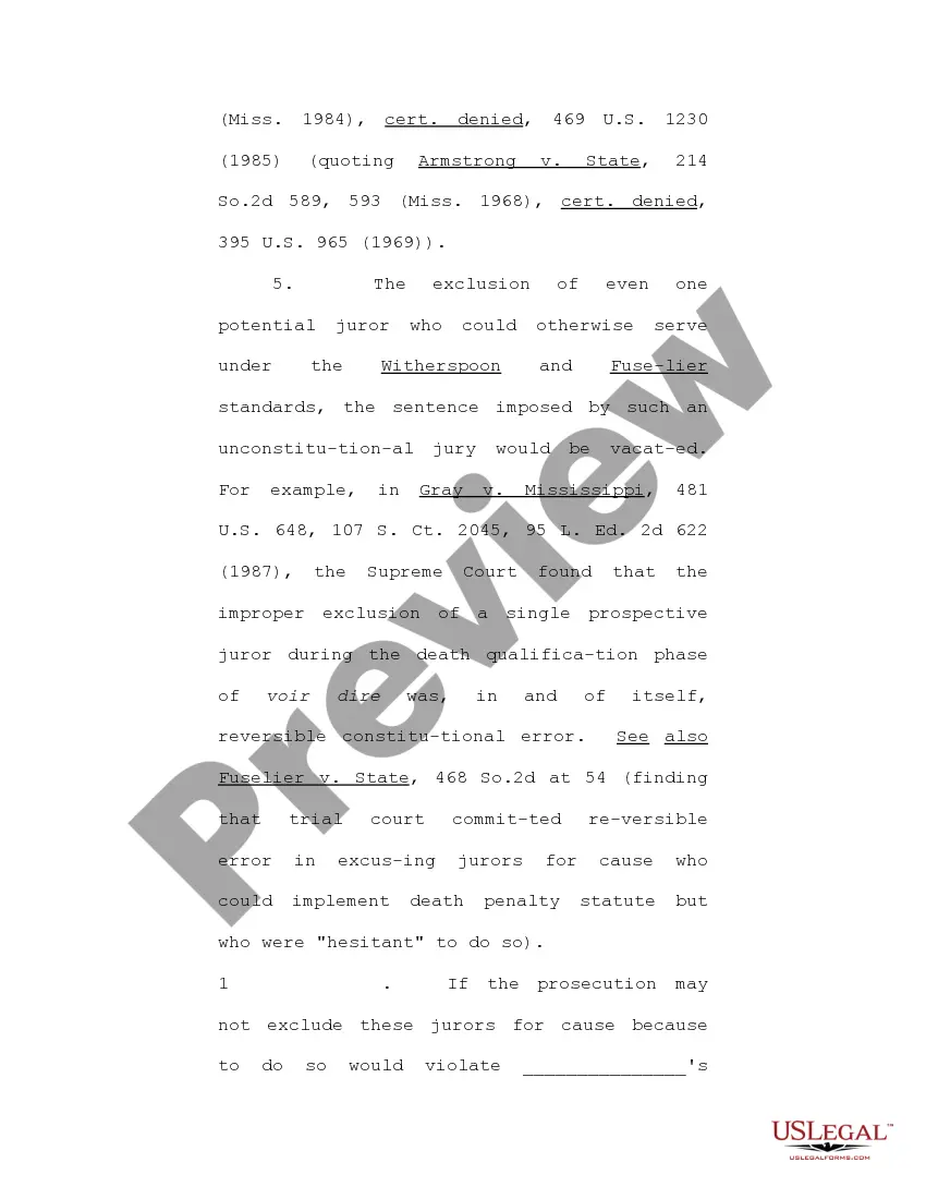 Preview Motion to Preclude the Prosecution from Using Peremptory Challenges to Exclude Black Persons and Members of Other Groups