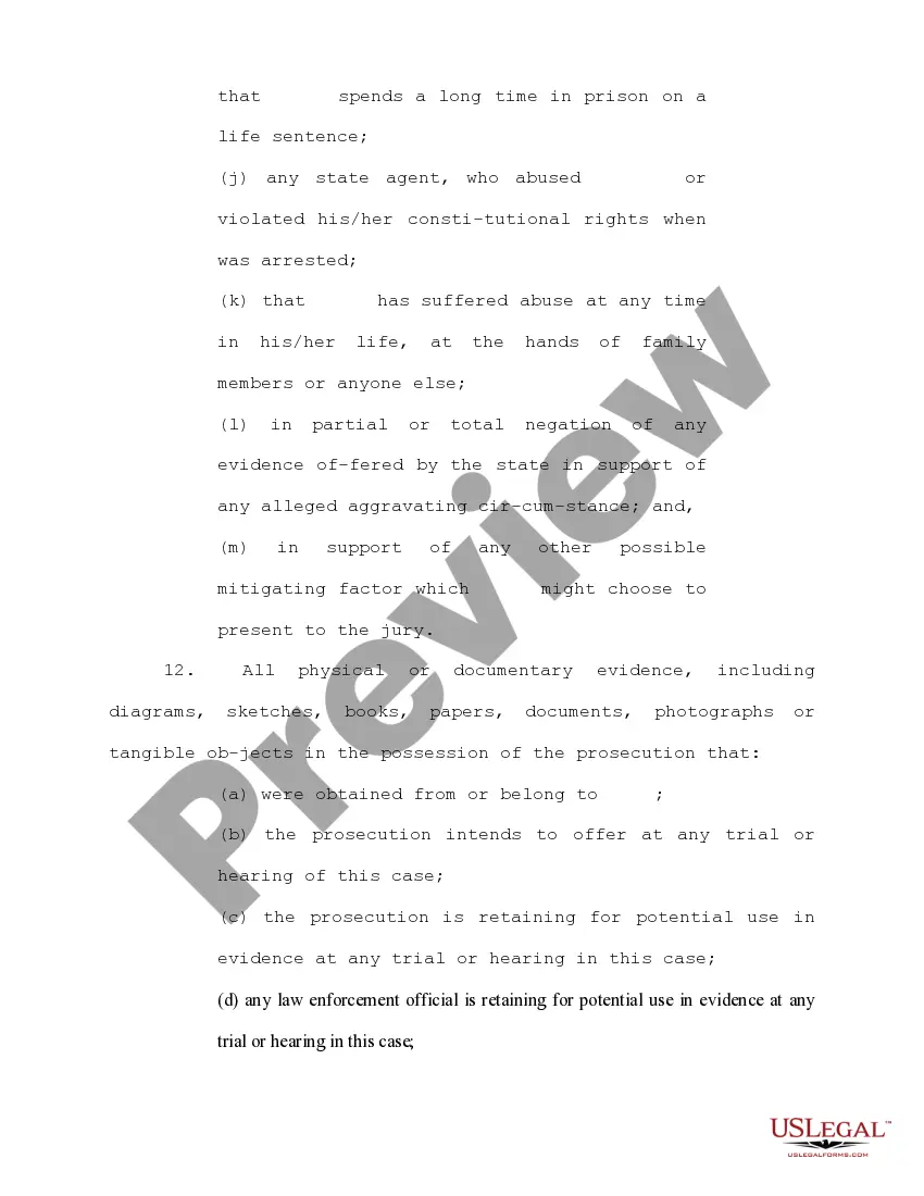 Preview Motion for Discovery of Information Necessary to Receive a Fair Trial