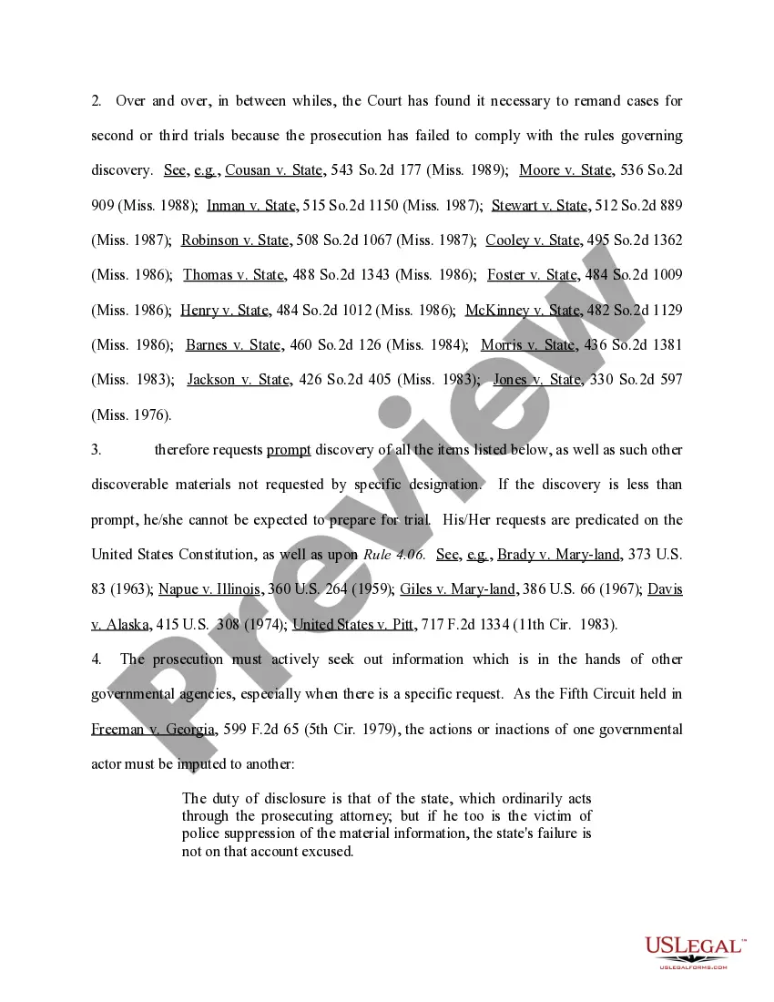Get Motion for Discovery of Information Regarding State Experts Preview Motion for Discovery of Information Regarding State Experts